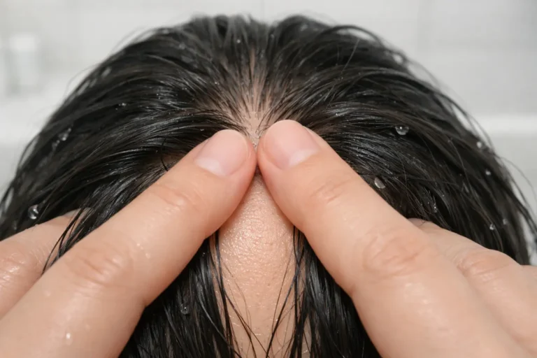 gentle touch on wet hair