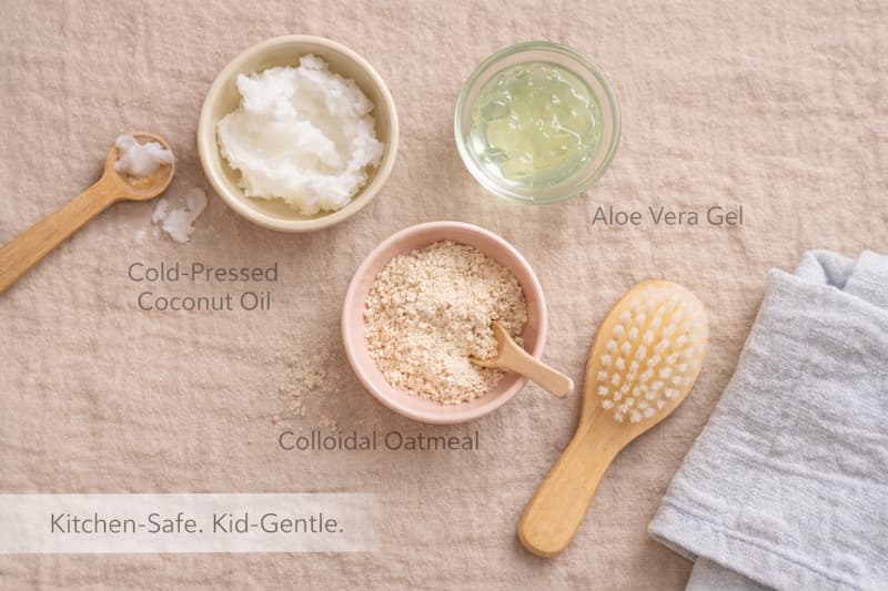 safe dry scalp solutions for kids