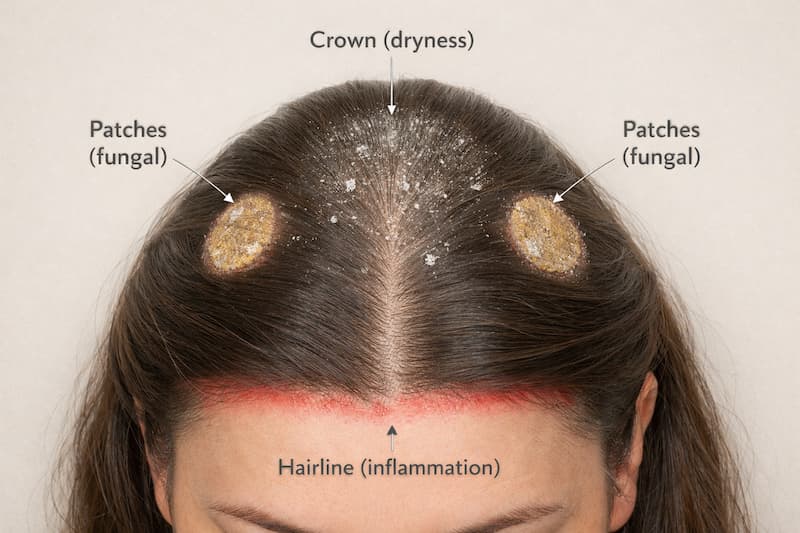 scalp symptom flowchart
