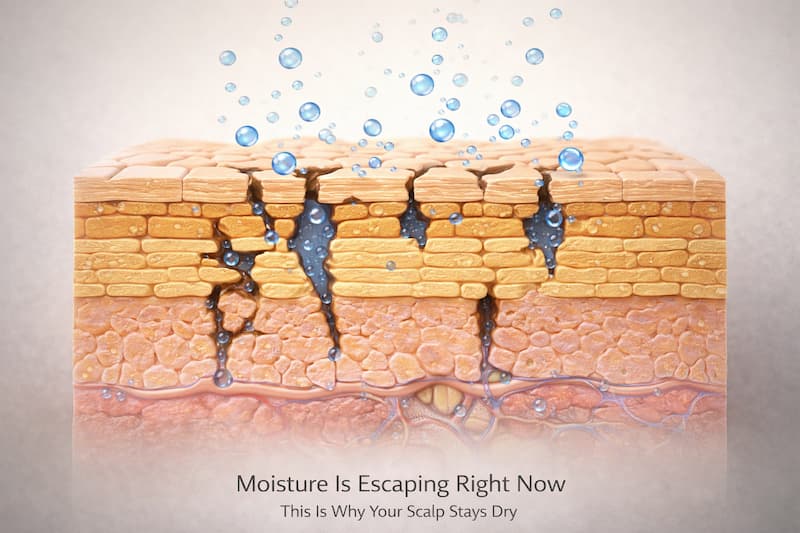 drinking water for dry scalp