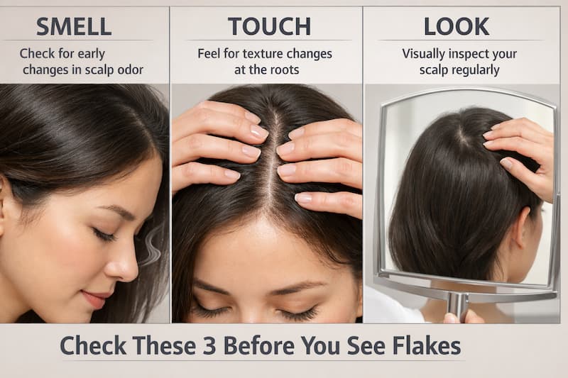scalp buildup signs